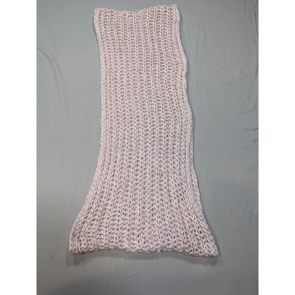 Opal Pink Open Knit Infinity Scarf One Size Soft Lightweight Cozy Loop